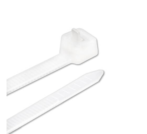 100 pcs 3,6 x 100 mm cable ties white reusable