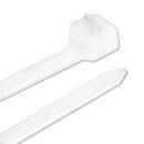 100 pcs 4,8 x 200 mm cable ties white reusable