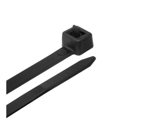 100 pcs 4,8 x 380 mm cable ties black reusable