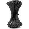 100 pcs 4,8 x 380 mm cable ties black reusable