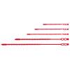 100 pcs 5.0 x 185 mm cable ties lightning ties red