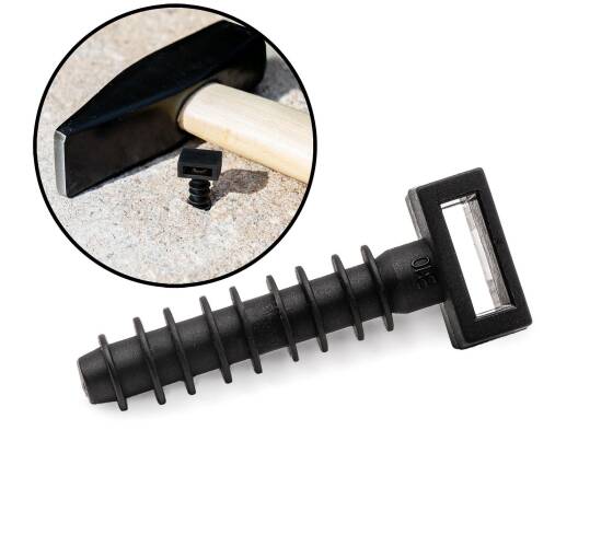 100 pcs 8,1 x 38,1mm cable tie mounting dowel black (type A)