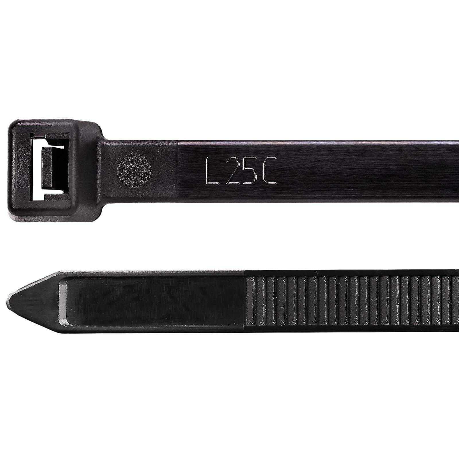 200 mm x 8 mm Premium Nylon-Kabelbinder 100er Packung mit schwarzen wiederverwendbar Kabelbindern widerstandsfähige UV- und hitzebeständige Kabelbinder von Calaisco